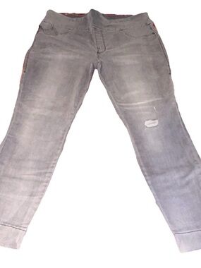 Rock & Republic Denim Rx Pull-On Women's Jeans Gray Solid Back Pocket